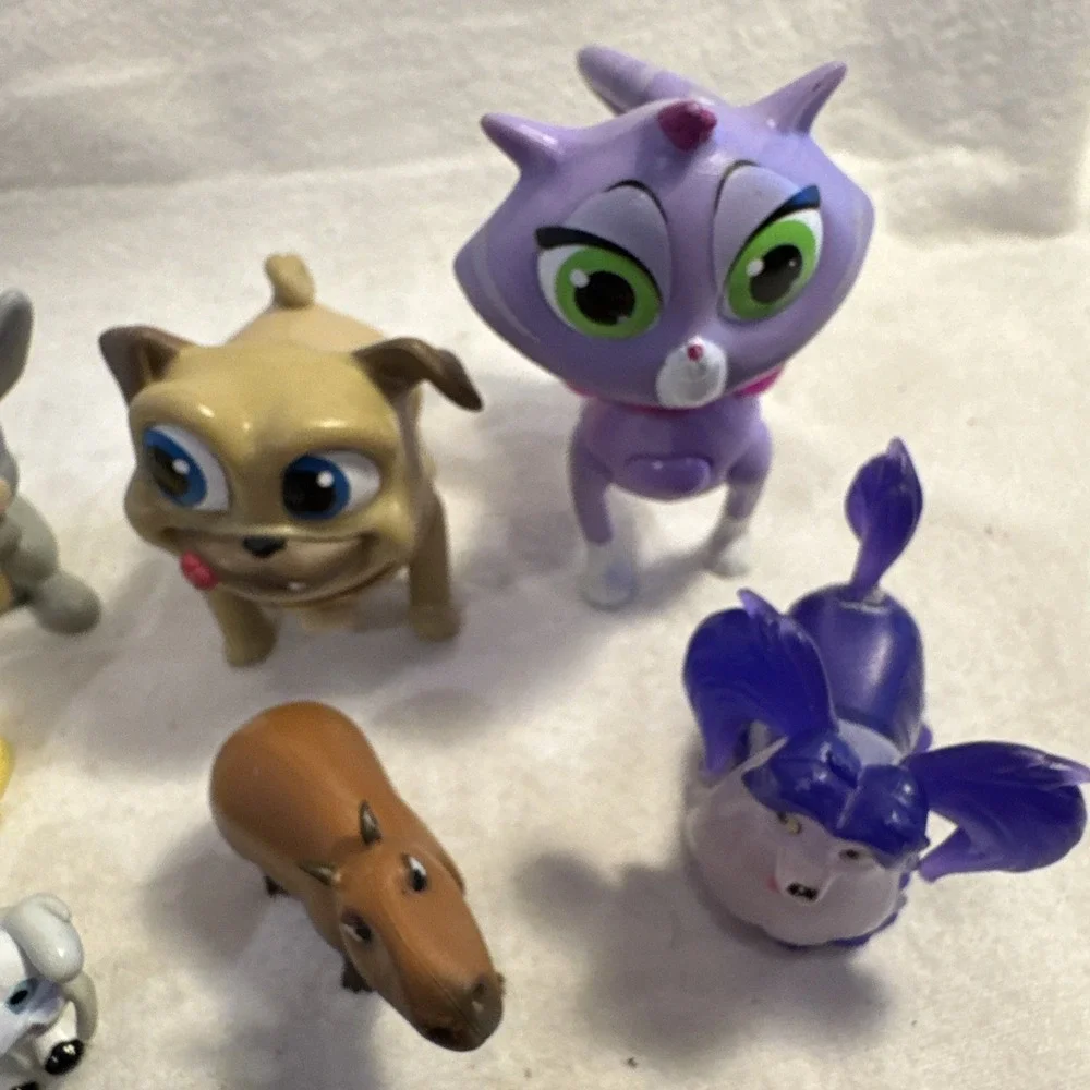 Disney Lot 13 Plastic Figures Cake Toppers Princess Encanto Puppy Dog Pals Pets
